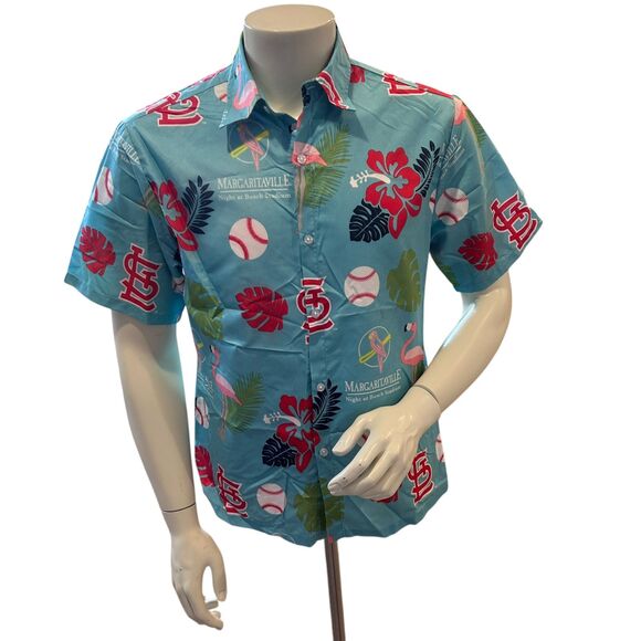 St Louis Cardinals Margaritaville Small Inspired All-Over Print Shirt SGA 2019 - Picture 1 of 7